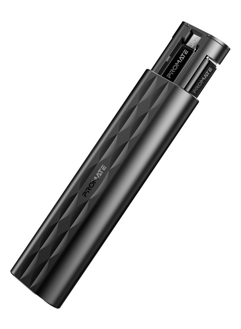 بروميت 7-In-1 Charging Cable & Travel Kit, 60W Charge and Sync USB-C Cable with Micro-USB Adapter, Lightning Adapter, USB-A Adapter, Compact SIM Card Slots and TF Card Slot, Portable Pusher Case Design, Perk Black - Image 1