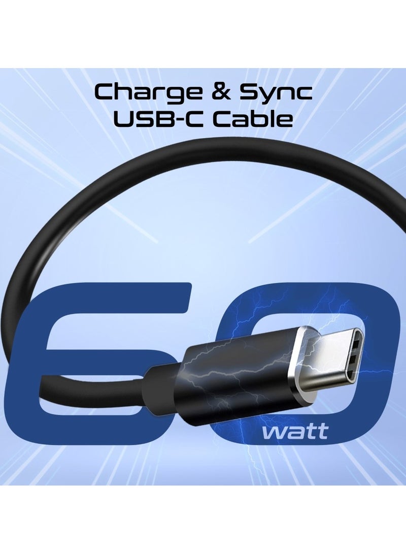 بروميت 7-In-1 Charging Cable & Travel Kit, 60W Charge and Sync USB-C Cable with Micro-USB Adapter, Lightning Adapter, USB-A Adapter, Compact SIM Card Slots and TF Card Slot, Portable Pusher Case Design, Perk Black - Image 3