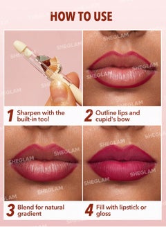 شيجلام Lip Facts Lip Liner - Charming Brazen  - Image 4