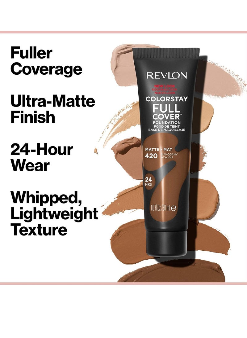 ريفلون ColorStay Full Cover Longwear Matte Foundation, Heat & Sweat Resistant Lightweight Face Makeup (150), 1.0 oz BUFF - Image 4