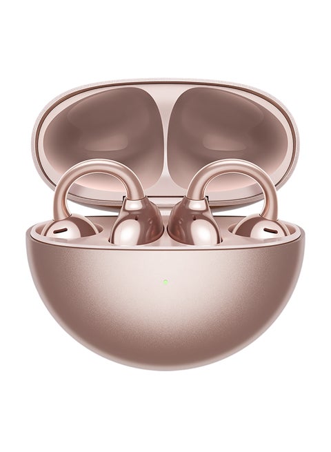 FreeClip, Groundbreaking Aesthetic Design, Feather-light Wearing, Open-ear Listening, AI Crystal-Clear Call, Long Battery Life, Dual-Device Connections Rose Gold