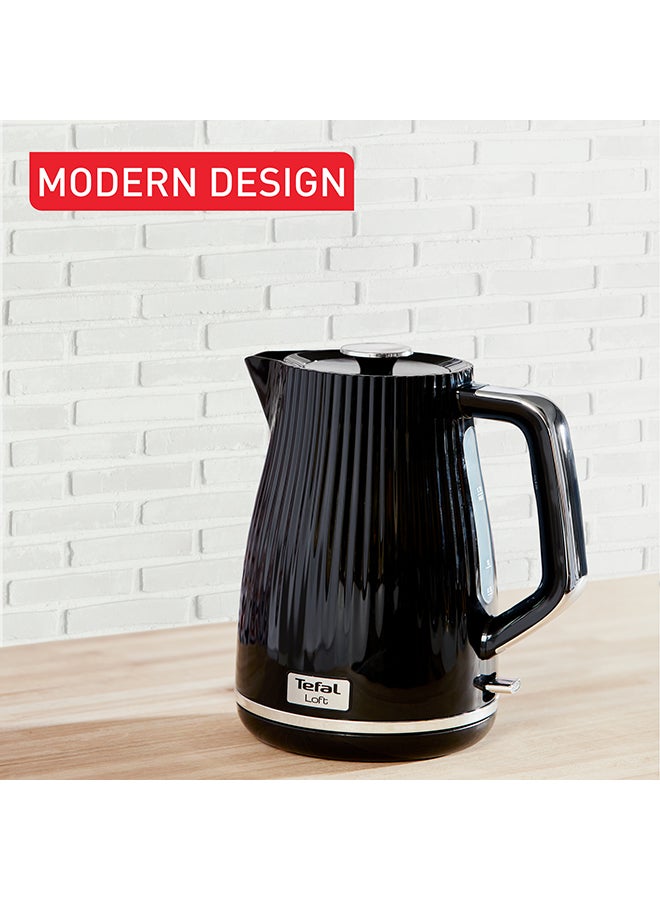 Loft Electric Kettle | Modern Design | Removable Kettle lid | 360° rotanional base | 1.7 L 3000 W KO250840 Black - pnsku/N70132537V/45/_/1733222918/4ee5f4f3-e2f5-40a6-98c6-dd32f22fde85