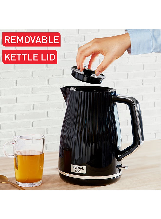 Loft Electric Kettle | Modern Design | Removable Kettle lid | 360° rotanional base | 1.7 L 3000 W KO250840 Black - pnsku/N70132537V/45/_/1733222921/50ab6848-96b7-4984-a5f7-07fa9e3e95da