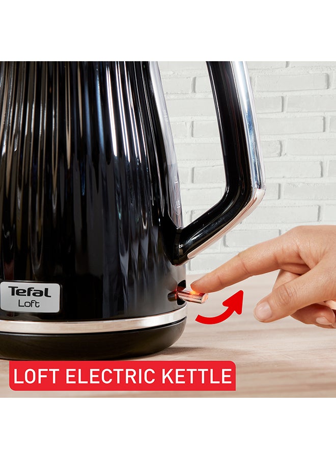 Loft Electric Kettle | Modern Design | Removable Kettle lid | 360° rotanional base | 1.7 L 3000 W KO250840 Black - pnsku/N70132537V/45/_/1733222922/038a5861-c9fb-4fc6-9152-1f560e3e1ab2