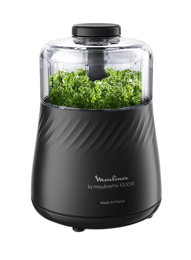 مولينكس La Moulinette Eco Design | Food Chopper | Eco Design | Made From 46% Recycled Plastics | 4-in-1 Action | 0.5 L 1000 W DP712827 Black  - Image 1