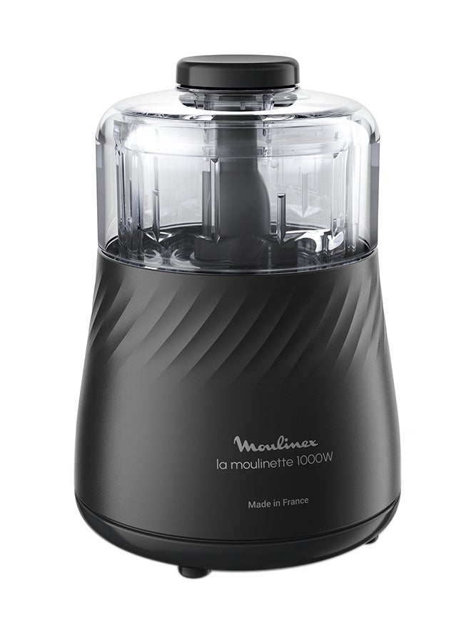 مولينكس La Moulinette Eco Design | Food Chopper | Eco Design | Made From 46% Recycled Plastics | 4-in-1 Action | 0.5 L 1000 W DP712827 Black  - Image 2