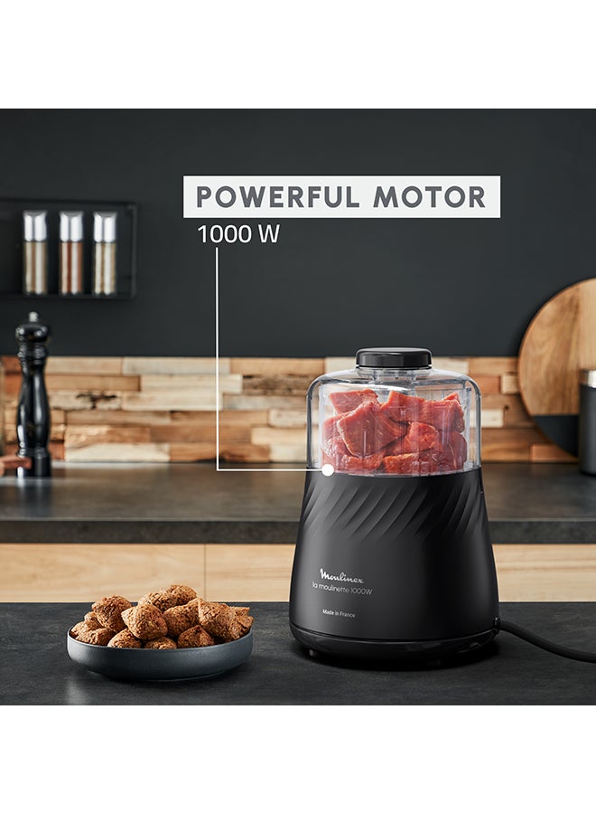 مولينكس La Moulinette Eco Design | Food Chopper | Eco Design | Made From 46% Recycled Plastics | 4-in-1 Action | 0.5 L 1000 W DP712827 Black  - Image 4