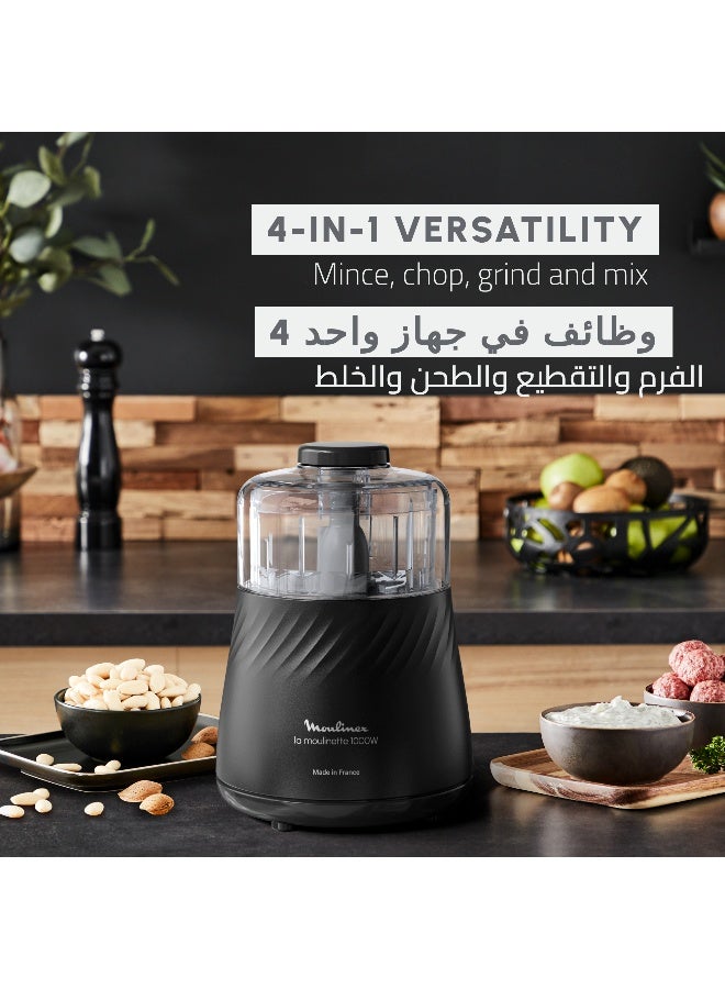 Moulinex La Moulinette Eco Design | Food Chopper | Eco Design | Made From 46% Recycled Plastics | 4-in-1 Action | 0.5 L 1000 W DP712827 Black - Image 5