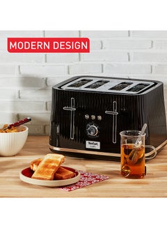 Tefal Loft Toaster | Modern Design | Easy To Use | 7 browning levels | 4-slot toaster with extra-wide | 1700 W TT760840 Black / Silver  - Image 3