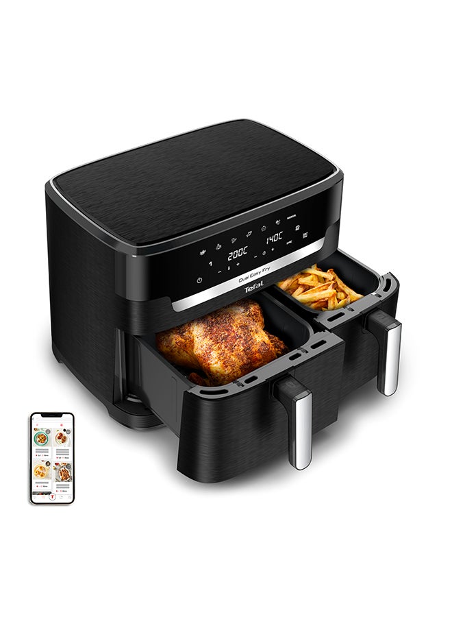 تيفال XXL Dual Easy Fry | XXL Dual air fryer | +8 people | spacious baskets up to 3kg | 7 pre-sets programs | 11 L 2700 W EY9428G0 Black  - Image 2