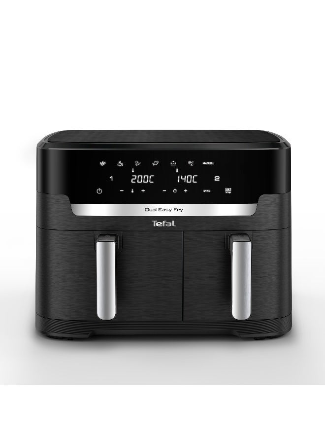 تيفال قلاية هوائية مزدوجة XXL سهلة القلي | قلاية هوائية مزدوجة XXL | +8 أشخاص | سلال واسعة تصل إلى 3 كجم | 7 برامج مسبقة الإعداد - Image 2