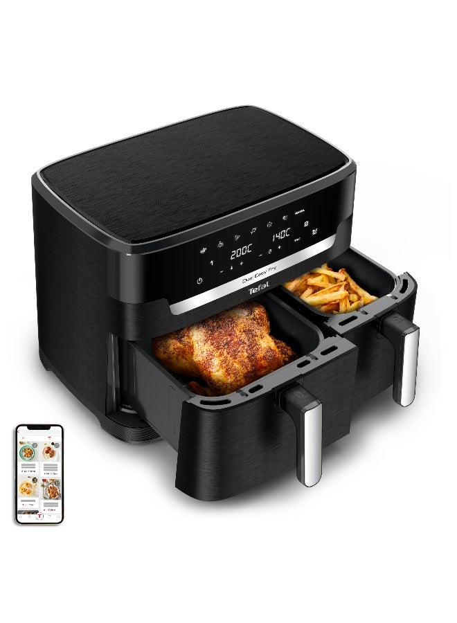 تيفال قلاية هوائية مزدوجة XXL سهلة القلي | قلاية هوائية مزدوجة XXL | +8 أشخاص | سلال واسعة تصل إلى 3 كجم | 7 برامج مسبقة الإعداد - Image 1