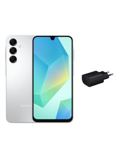 سامسونج Galaxy A16 Dual SIM Gray 8GB RAM 256GB  4G with free 25W Adapter USB-C Super Fast Charging Travel Adapter (EU Plug)  - Image 1