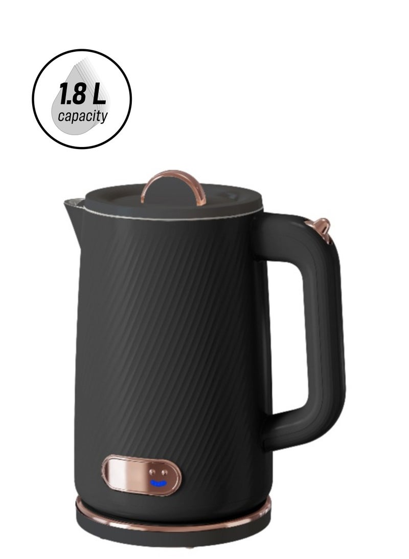 gvc pro GVC Pro Kettle, 1.8 Liter, Al Jawhara Plastic, Black - GVCKT-3657H 1.8 L 1500 W GVCKT-3657H Black 