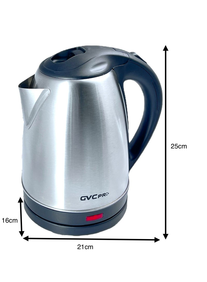 جي في سي برو GVC Pro Electric water kettle Steel 1.8 liter - GVCKT2100H 1.8 L 1500 W GVCKT2100H Silver  - Image 5