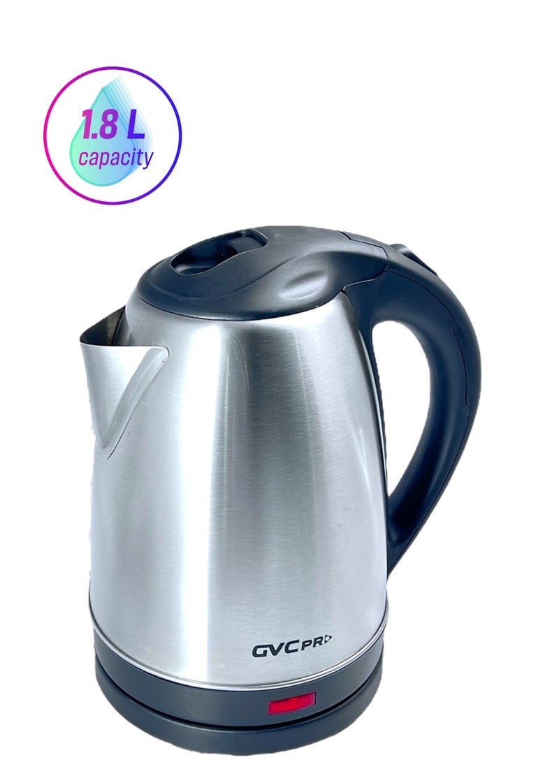 جي في سي برو GVC Pro Electric water kettle Steel 1.8 liter - GVCKT2100H 1.8 L 1500 W GVCKT2100H Silver  - Image 1