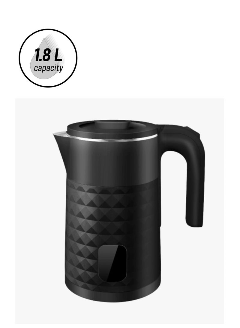 جي في سي برو GVC Pro Kettle, 1.8L, Diamond Plastic, Black - GVCKT-3830H 1.8 L 1800 W GVCKT-3830H BLACK 