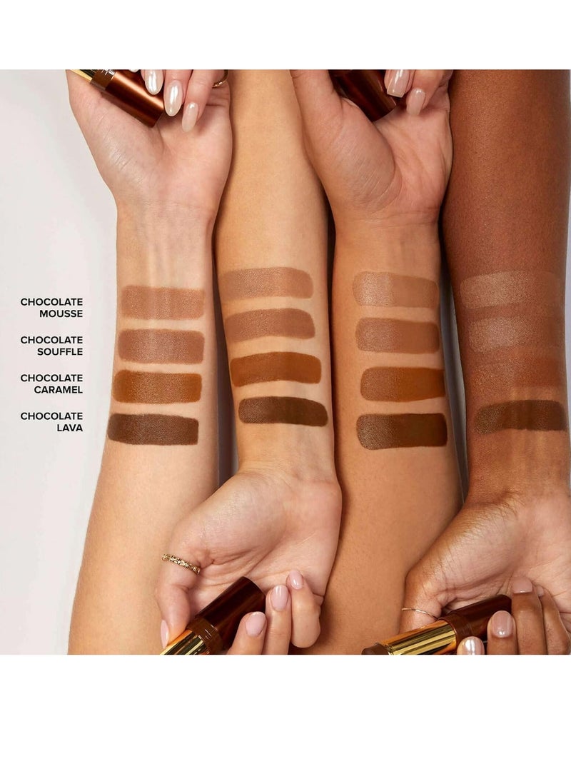 Too Faced Chocolate Soleil Melting Bronzing & Sculpting Stick | Cream, Lightweight, Vegan + Cruelty Free, 0.28 oz. Chocolate Souffle - Image 4