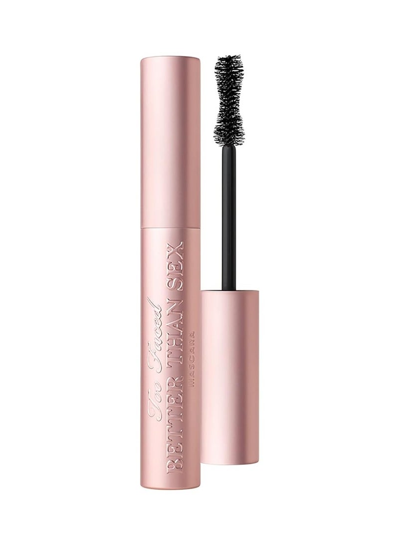 Too Faced Better Than S** Volumizing Mascara Volume, Length + Peptides Black Mascara - Image 1