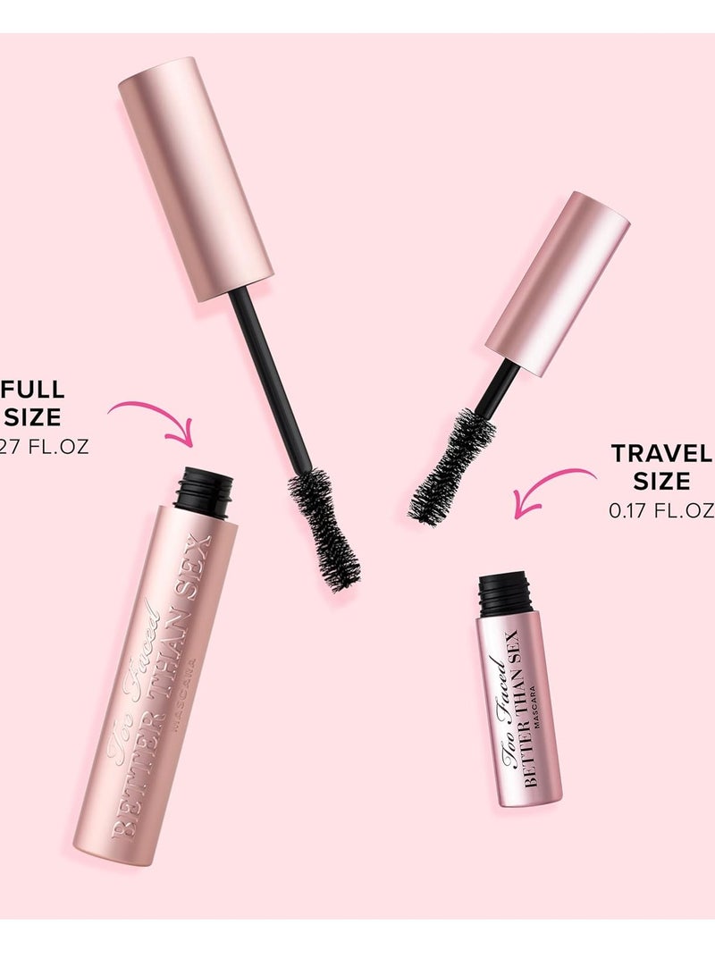 Too Faced Better Than S** Volumizing Mascara Volume, Length + Peptides Black Mascara - Image 2