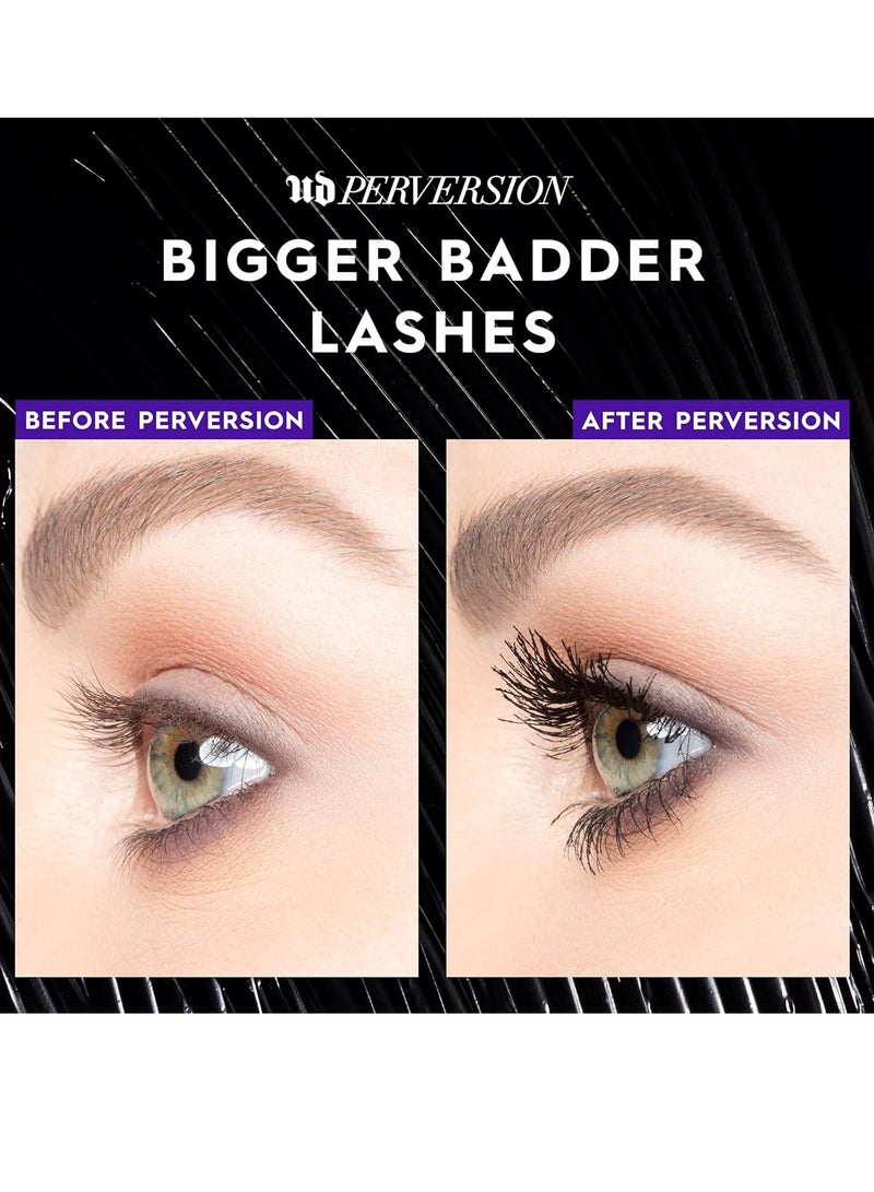 Urban Decay Perversion Volumizing Mascara, Lengthening Mascara, Buildable Lash Volume & Length, Longwear, Non-waterproof, Clump-free Lash Lift, Cruelty-free, Paraben-free, Intense Black Intense Black  - Image 3