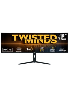 49-Inch Ultra-Wide IPS Monitor, 5120x1440 Resolution, R3800 Curvature, 75Hz Refresh Rate, 1ms MPRT, HDR, FreeSync & G-Sync, HDMI/DP/USB-C, Built-In Speakers, 350cd/m² Brightness BLACK