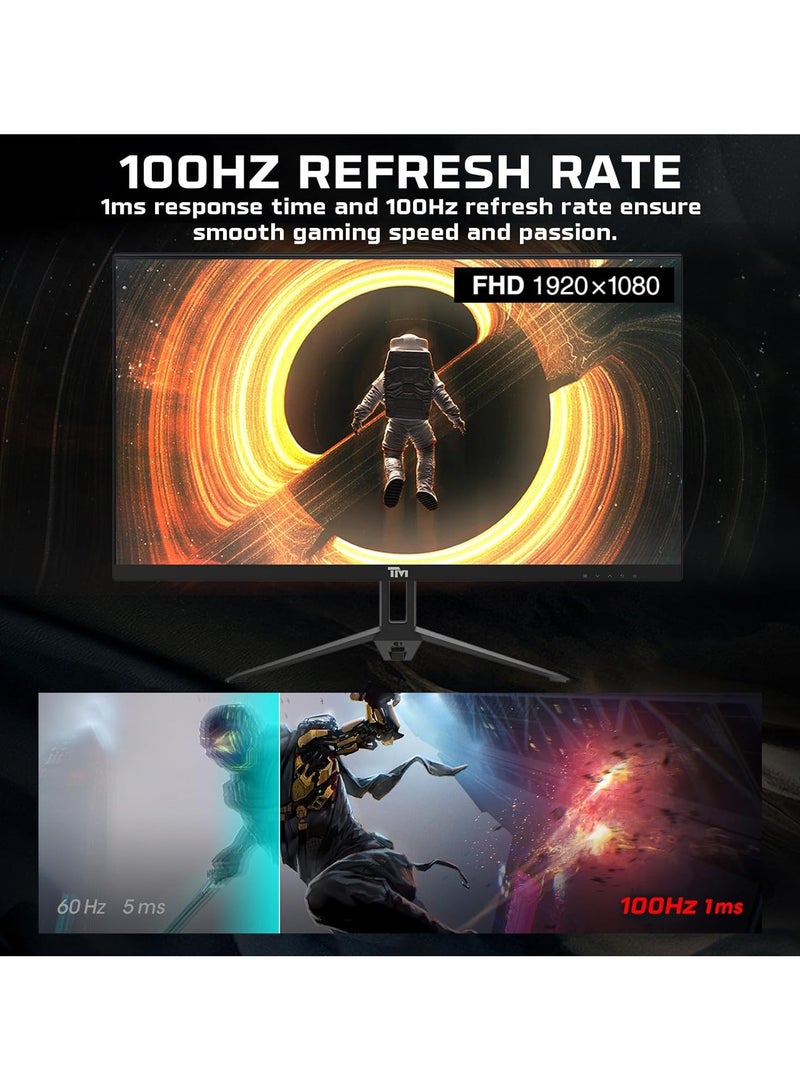 TWISTED MINDS - 24 Inch Display Fast IPS Gaming Monitor - 1920 x 1080 FHD Resolution, 100 Hz Refresh Rate, 16:9 Aspect Ratio, 1 ms Response Time TM24FHD100IPS Black - Image 1