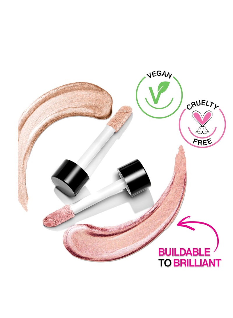 ويت اند وايلد MegaGlo Hello Halo Liquid Highlighter Makeup, Shimmer, Rose Gold Halo, Goodbye - Image 2