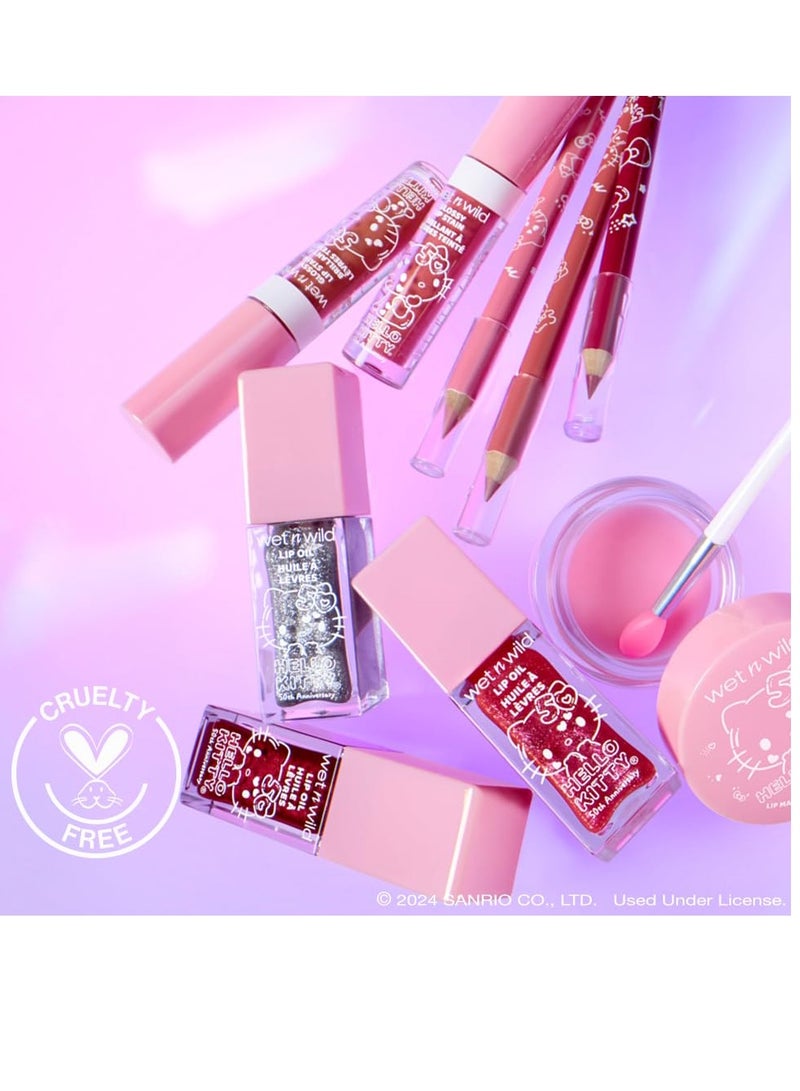 ويت اند وايلد Hello Kitty Glitter Lip Oil, New 10 Oil Infused Formula, Warm Apple Pie Lightly Scented, Sparkly Bold Colors, Cruelty-Free & Vegan Purrfect - Image 5