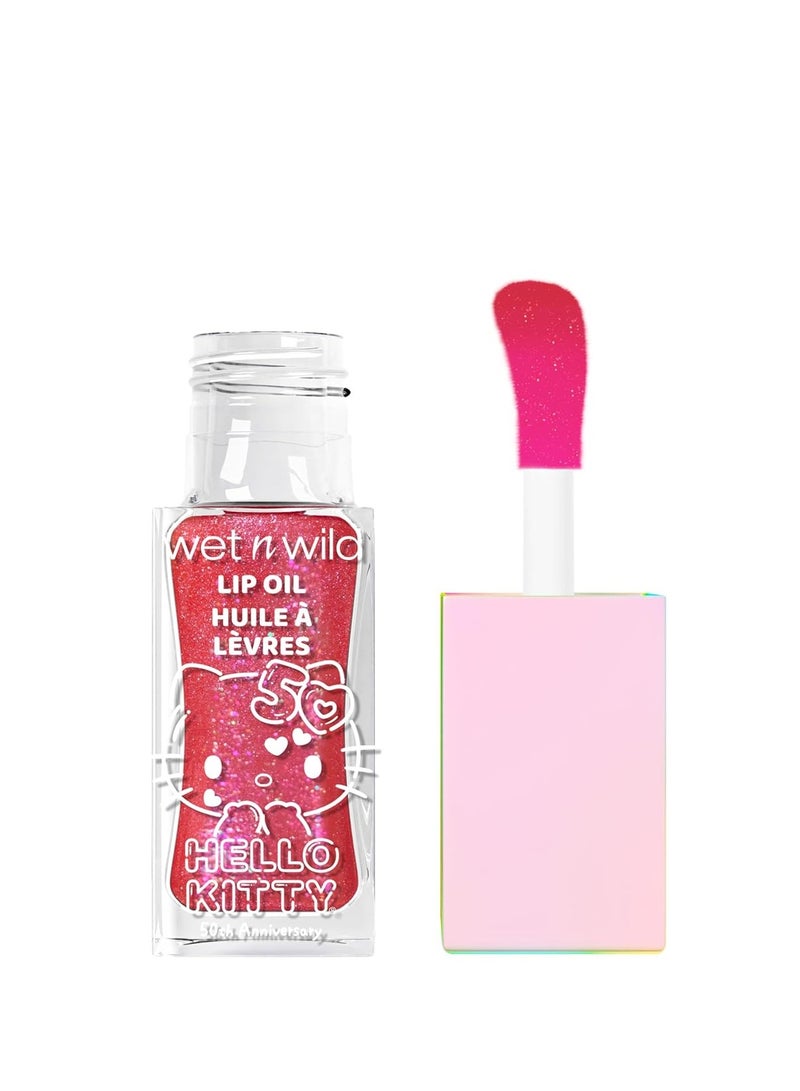 ويت اند وايلد Hello Kitty Glitter Lip Oil, New 10 Oil Infused Formula, Warm Apple Pie Lightly Scented, Sparkly Bold Colors, Cruelty-Free & Vegan Purrfect - Image 2