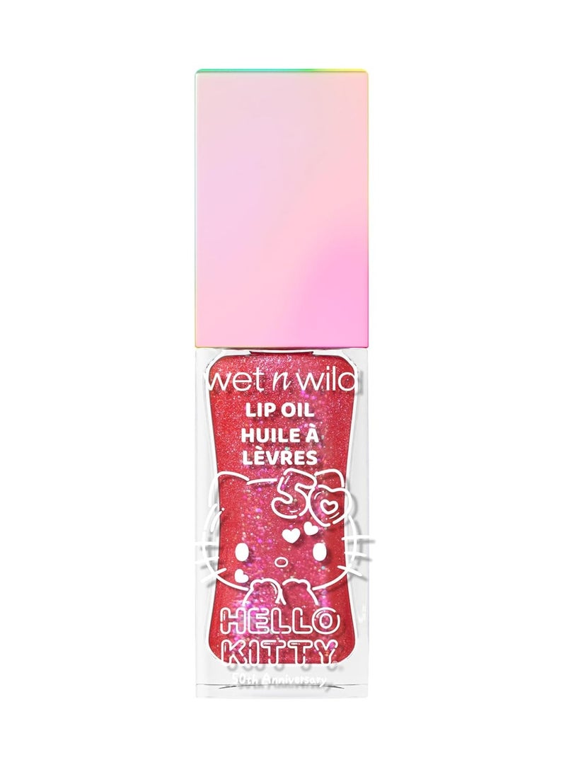 ويت اند وايلد Hello Kitty Glitter Lip Oil, New 10 Oil Infused Formula, Warm Apple Pie Lightly Scented, Sparkly Bold Colors, Cruelty-Free & Vegan Purrfect - Image 3
