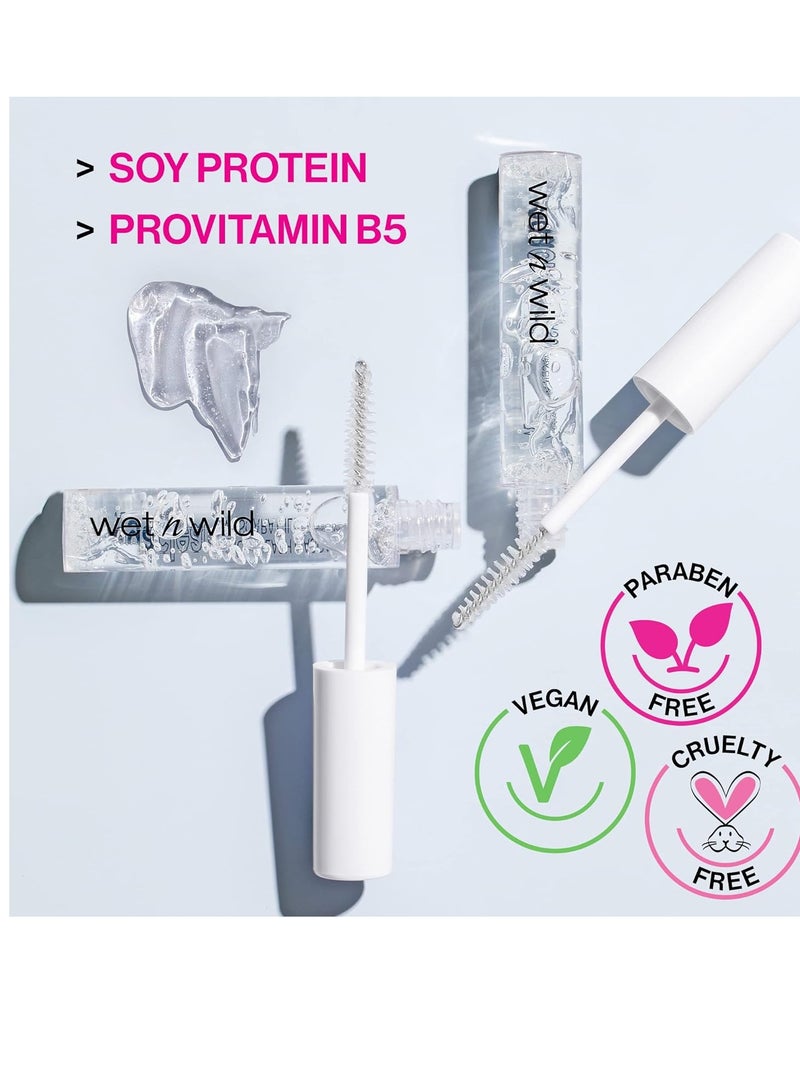 Wet N Wild Mega Clear Brow & Lash Mascara - Sculpts Brows, Defines Lashes, Conditioning with Soy Protein & ProVitamin B5, Primer & Top Coat, Cruelty-Free & Vegan Clear - Image 2