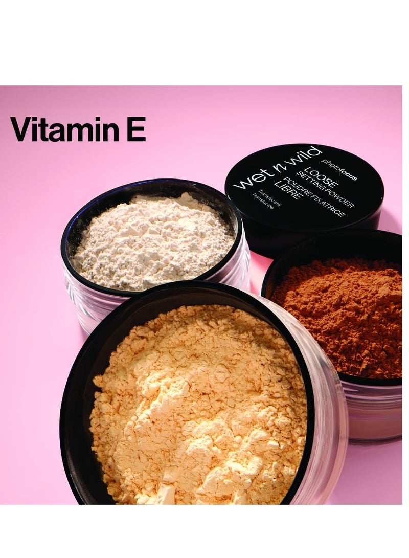 ويت اند وايلد Photo Focus Loose Baking Setting Powder, Highlighter Makeup, Fair to Medium & Tan Skin Tones Translucent - Image 2
