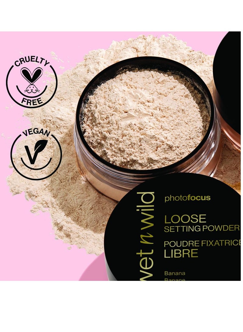 ويت اند وايلد Photo Focus Loose Baking Setting Powder, Highlighter Makeup, Fair to Medium & Tan Skin Tones Translucent - Image 5