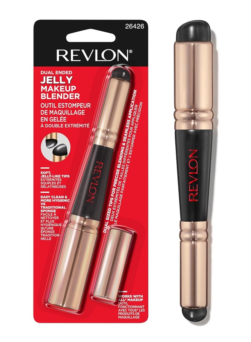 ريفلون أداة خلط مكياج جلي مزدوجة الطرف، هدايا لها، هدايا مكياج للنساء، أداة تطبيق مكياج وجه سيليكون دقيقة، 1 قطعة - Image 1