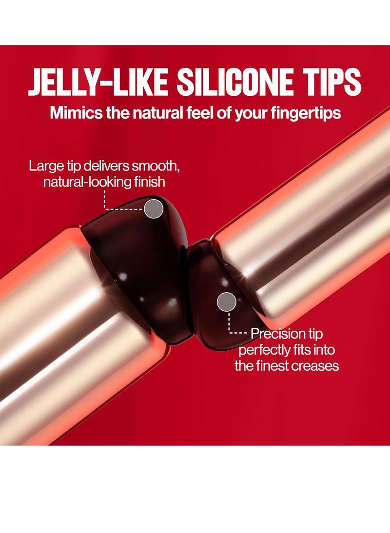 ريفلون أداة خلط مكياج جلي مزدوجة الطرف، هدايا لها، هدايا مكياج للنساء، أداة تطبيق مكياج وجه سيليكون دقيقة، 1 قطعة - Image 2