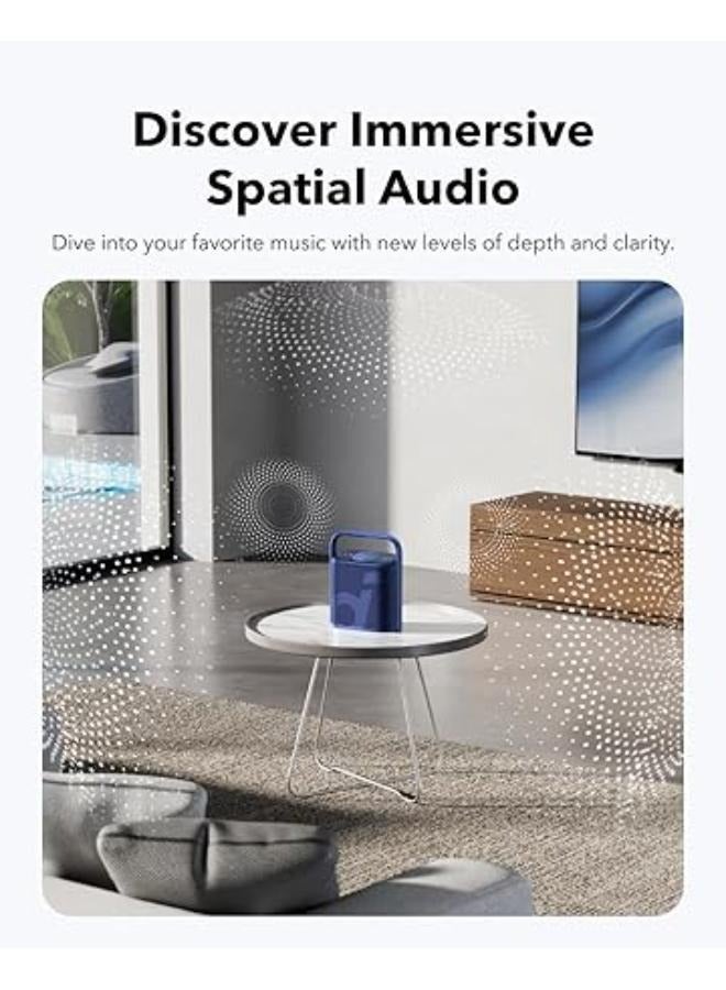 Soundcore - Soundcore Motion X500 Portable Bluetooth Speaker, Wireless Speaker with Immersive Spatial Audio, Wireless Hi-Res Sound with 3X Detail, 3-Channel Audio, and an Upward Firing Driver with Ambient Light blue - Image 1