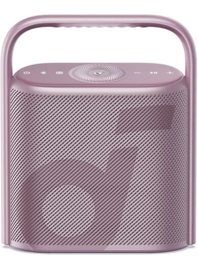Soundcore - Soundcore Motion X500 Portable Bluetooth Speaker, Wireless Speaker with Immersive Spatial Audio, Wireless Hi-Res Sound with 3X Detail, 3-Channel Audio, and an Upward Firing Driver with Ambient Light Pink - Image 1