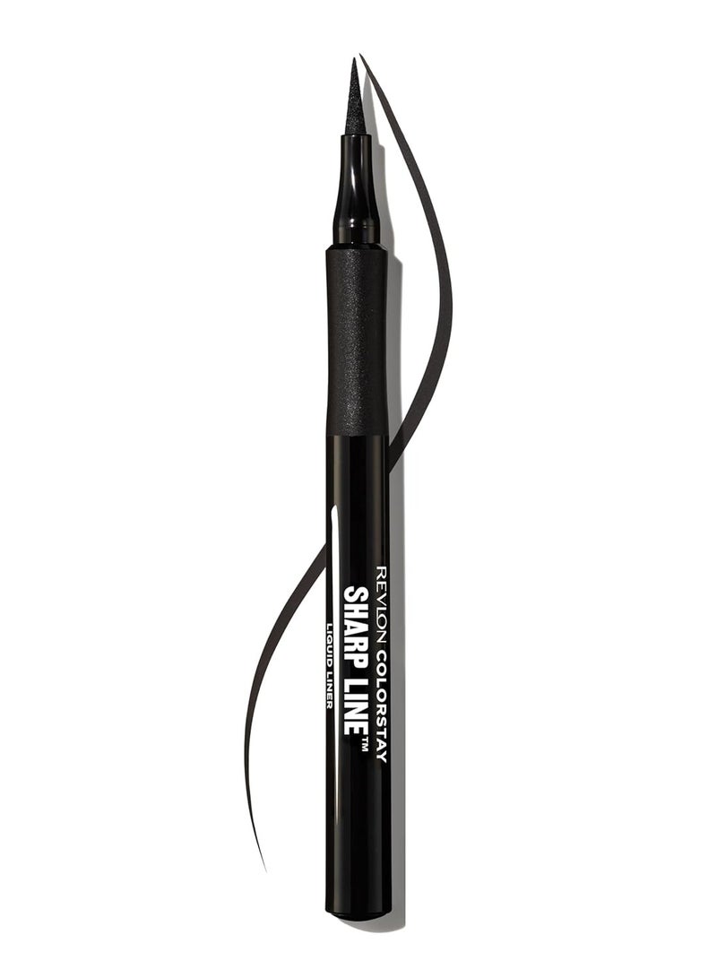 Revlon - Liquid Eyeliner Pen, ColorStay Sharp Line Eye Makeup, Waterproof, Smudge-proof, Longwearing with Slim Tapered Tip, Sharp Line Blackest Black - Image 1