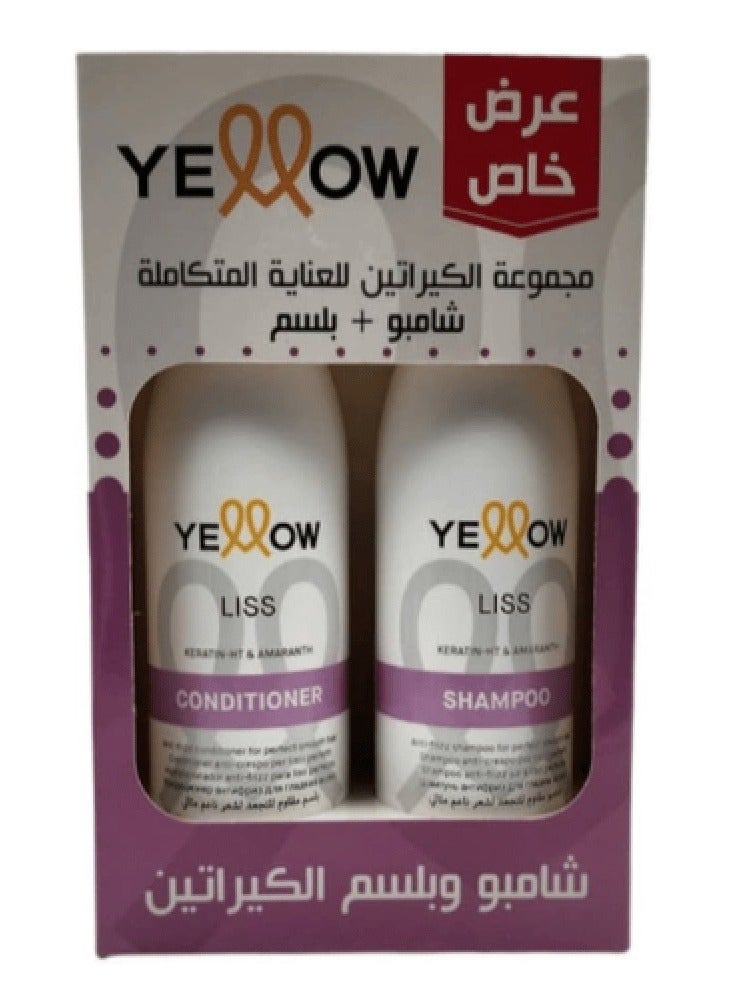 ALFAPARF 2-Piece Yellow Liss Keratin Conditioner & Keratin Shampoo 500ml  - Image 5