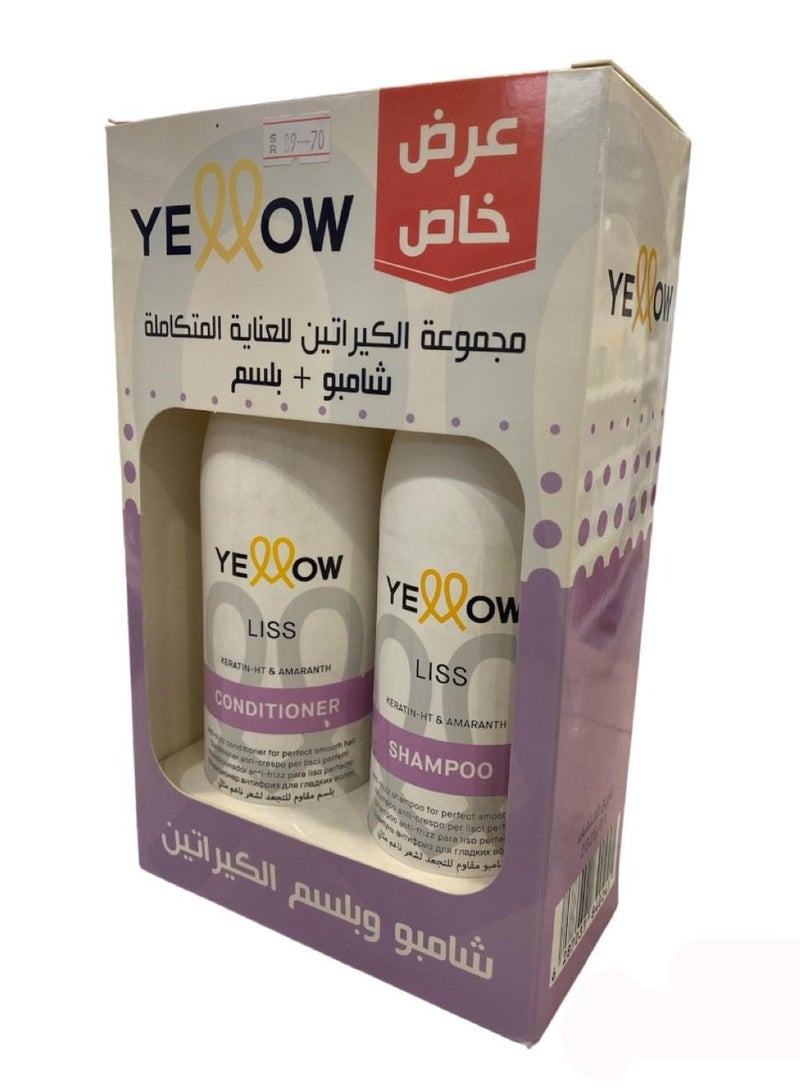 ALFAPARF 2-Piece Yellow Liss Keratin Conditioner & Keratin Shampoo 500ml  - Image 4