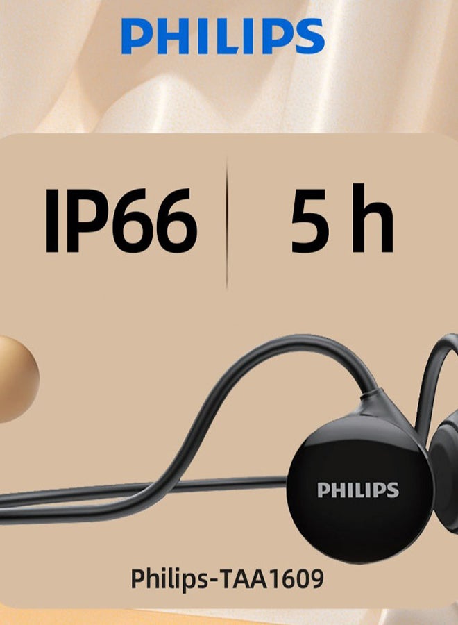 Philips Taa1609 Bone Conduction Bluetooth Earphones, 5-Hour Playback, Sweat Resistant Design Black  - Image 3