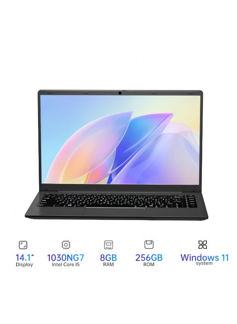 S1 laptop With 14.1-Inch Display, Core i5-1035G4 Processor/8GB RAM DDR4/256GB SSD/Windows 11/Intel Iris Plus Graphics English/Arabic Black