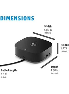 HP USB-C Dock G5, Model Number: 26D32AA#ABL (Dock 2.0) Black  - Image 5