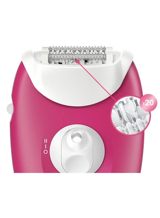 BRAUN Silk-epil 3 SkinSpa 3202 Epilator, Bikini Trimmer, Cleaning Brush,  Smart Light, Corded - Image 3