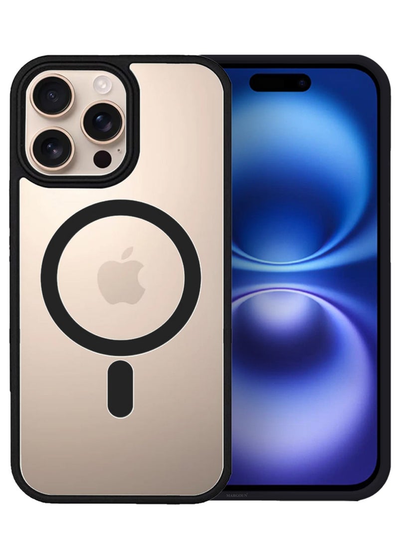 مارجون (لـ iPhone 16 Pro Max) غلاف ماغسيف الجانبي المغناطيسي القوي المقاوم للصدمات نحيف شفاف - Image 1