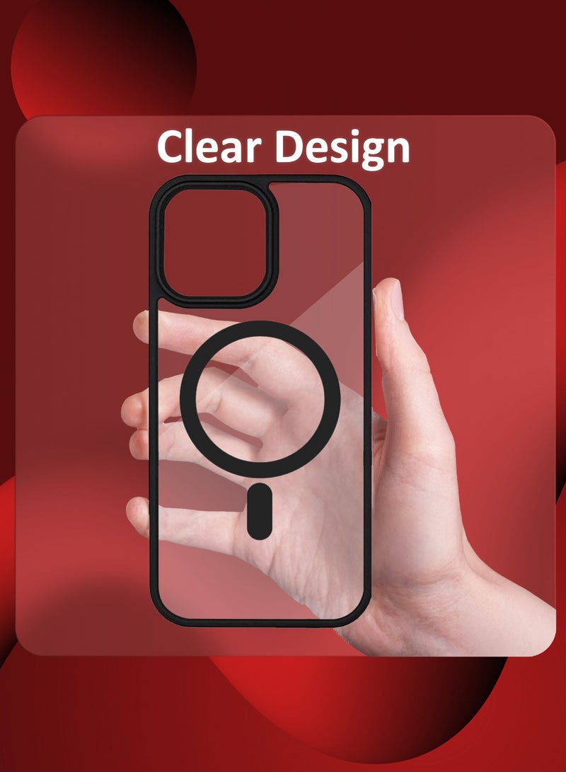 مارجون (لـ iPhone 16 Pro Max) غلاف ماغسيف الجانبي المغناطيسي القوي المقاوم للصدمات نحيف شفاف - Image 4