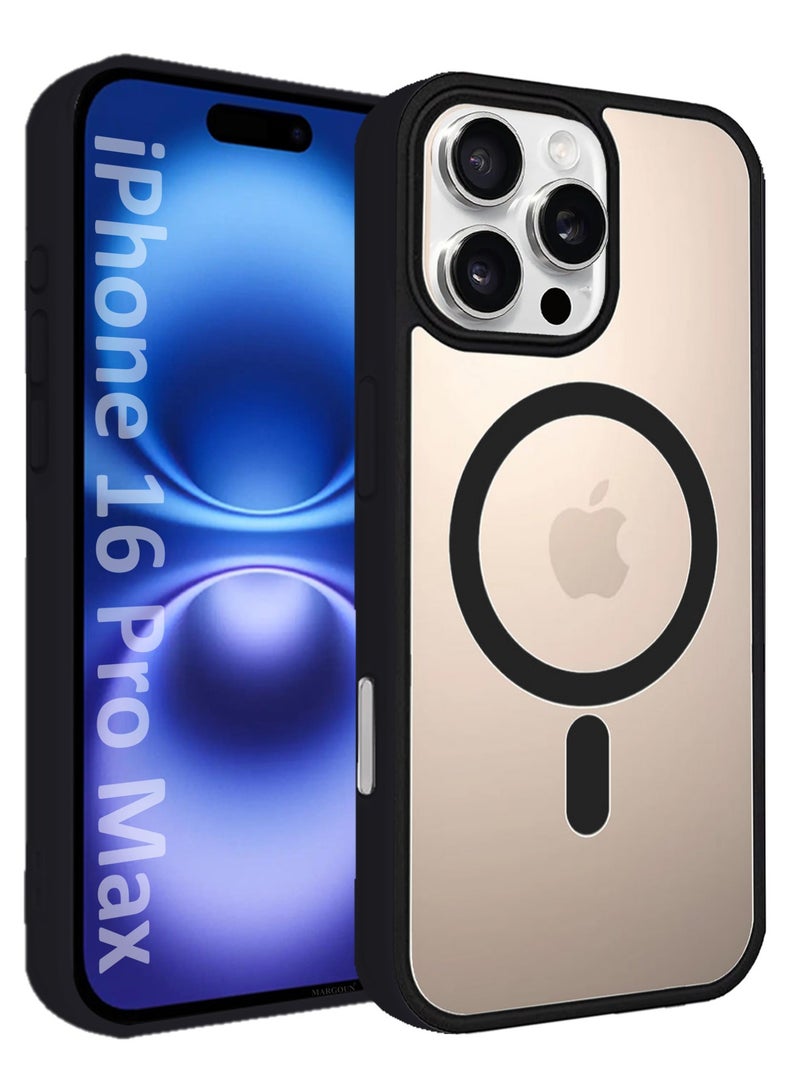مارجون (لـ iPhone 16 Pro Max) غلاف ماغسيف الجانبي المغناطيسي القوي المقاوم للصدمات نحيف شفاف - Image 2