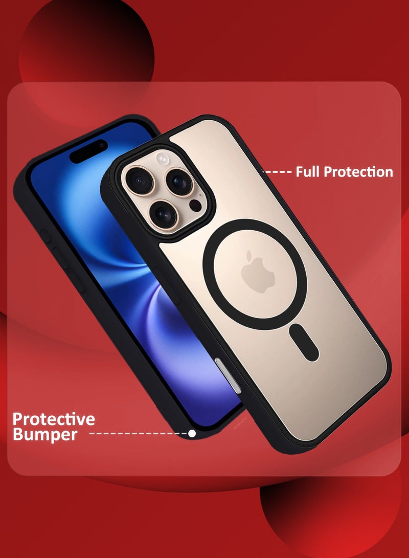 مارجون (لـ iPhone 16 Pro Max) غلاف ماغسيف الجانبي المغناطيسي القوي المقاوم للصدمات نحيف شفاف - Image 3