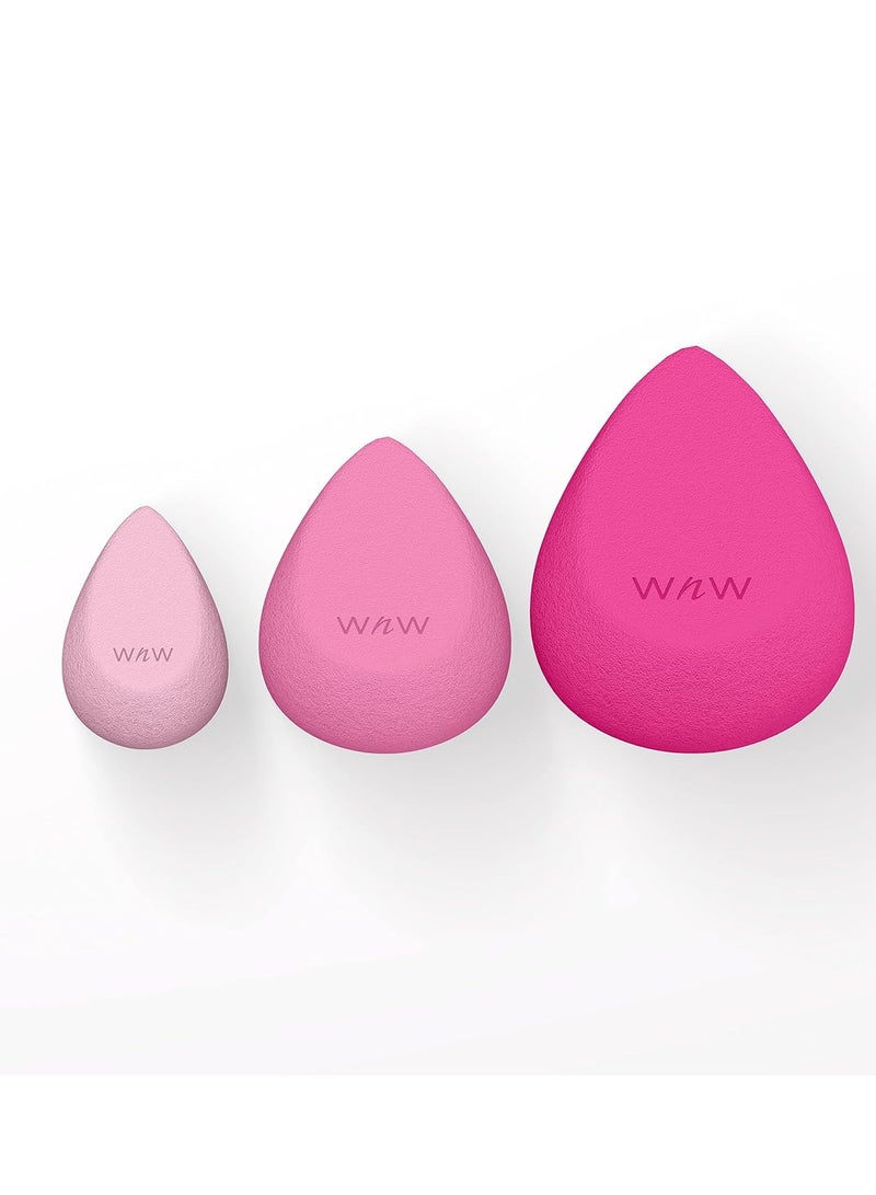 Wet N Wild Power Trio 3-Piece Beauty Blender Makeup Sponge Set Pink - 3 Pack  - Image 2